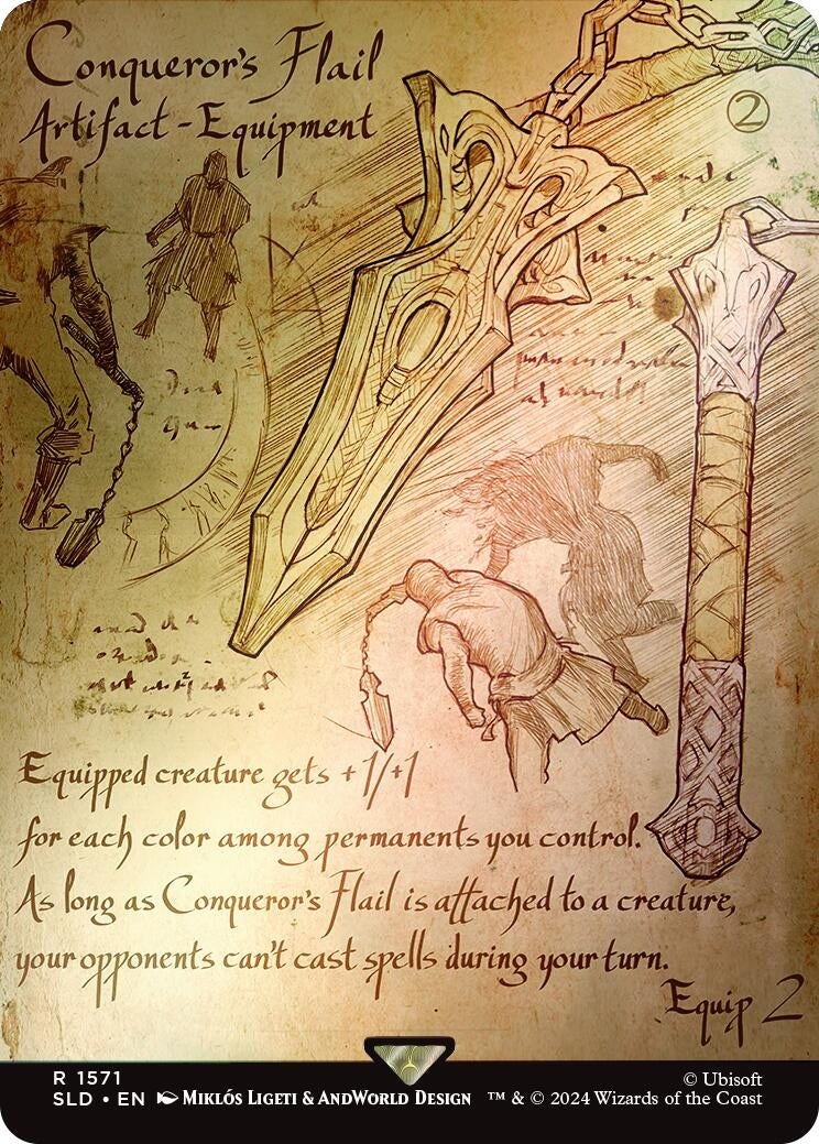 Conquerors Flail Rainbow Foil (1571) [SLD]