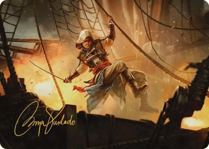 Edward Kenway Art Card Gold Stamped Signature (5) [ASACR]