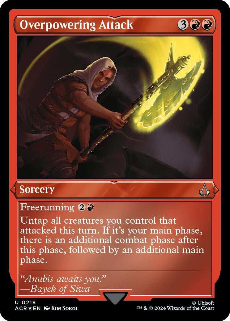 Overpowering attack Foil Etched (218) [ACR]
