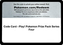 Code Card Play Pokemon Prize Pack Series Four