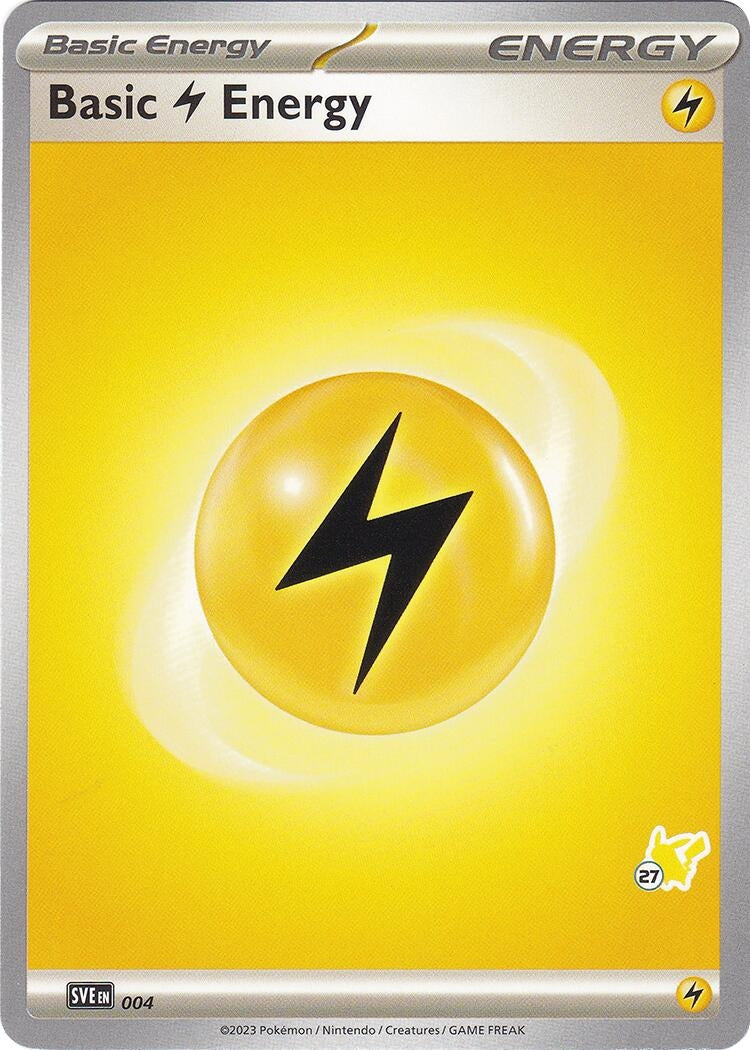 Basic Lightning Energy Pikachu 27 (004) [BA24]