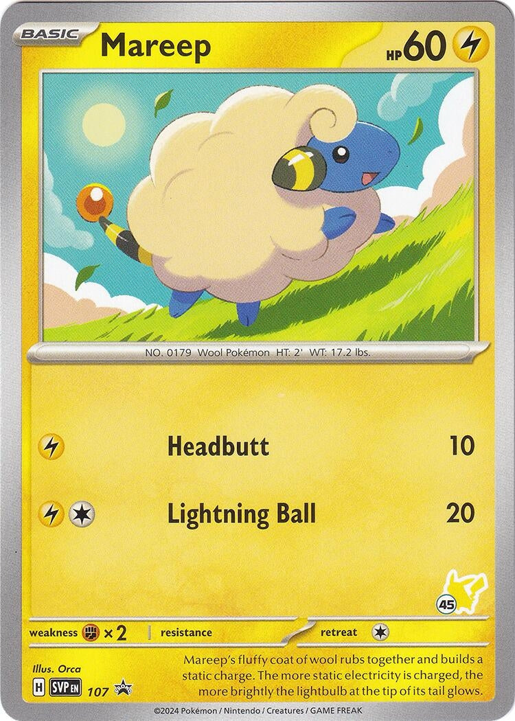 Mareep Pikachu 45 (107) [BA24]