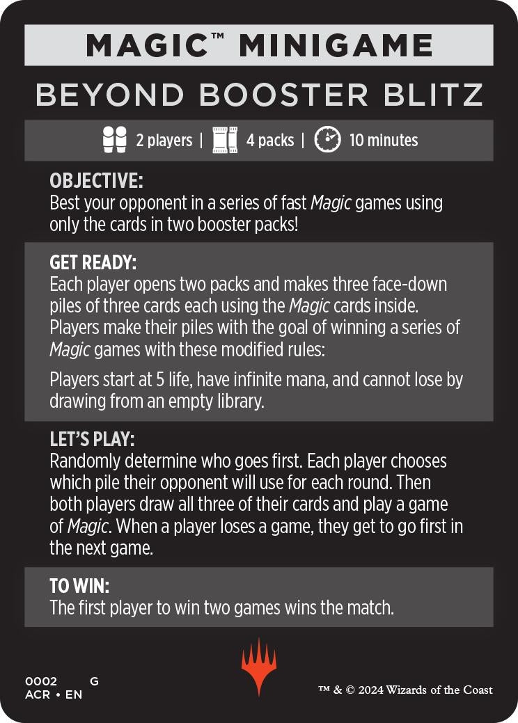 Magic Minigame Beyond Booster Blitz (2) [ACR]