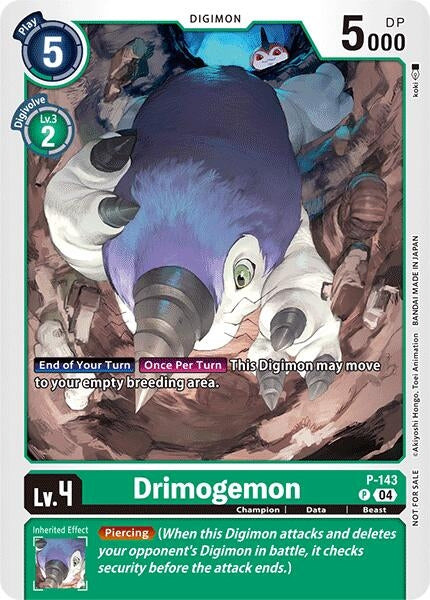 Image for Drimogemon - P-143 (Store Tournament 2024 Jul. - Sep. Participation Pack) [Digimon Promotion Cards]