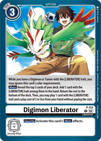Image for Digimon Liberator - P-151 (Store Tournament 2024 Jul. - Sep. Participation Pack) [Digimon Promotion Cards]