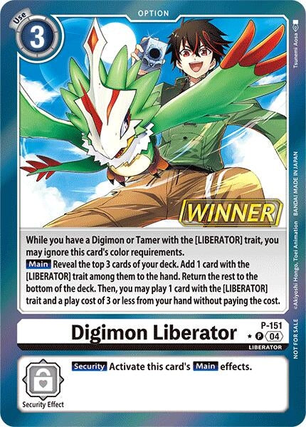 Image for Digimon Liberator - P-151 (Store Tournament 2024 Jul. - Sep. Winner Pack) [Digimon Promotion Cards]