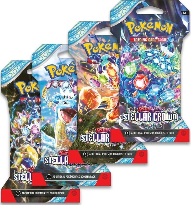 Stellar Crown Sleeved Booster Pack Art Bundle Set of 4 [SV07]