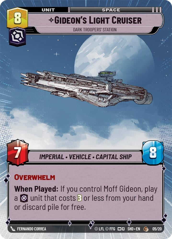 Gideons Light Cruiser Dark Troopers Station Hyperspace (05/20) [SHD-WPP]