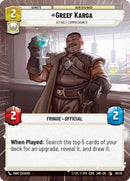 Greef Karga Affable Commissioner Hyperspace (08/20) [SHD-WPP]