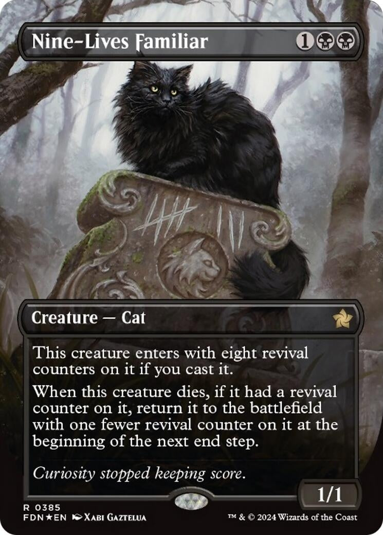 Image for Nine-Lives Familiar (Borderless) (Mana Foil)