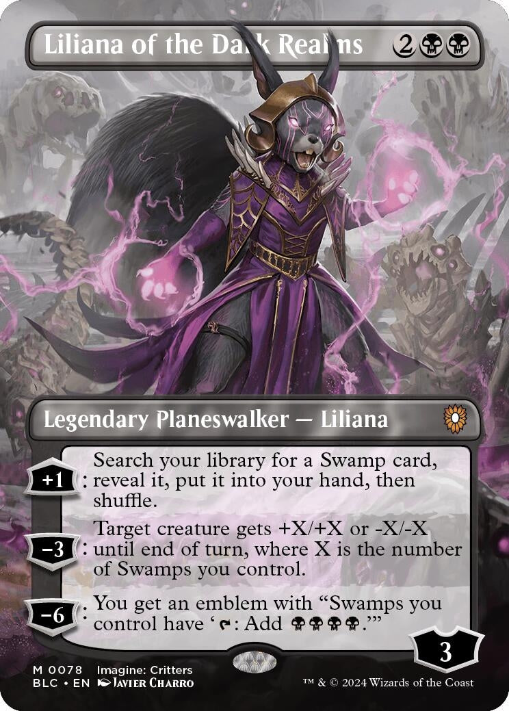 Liliana of the Dark Realms Borderless (78) [BLC]