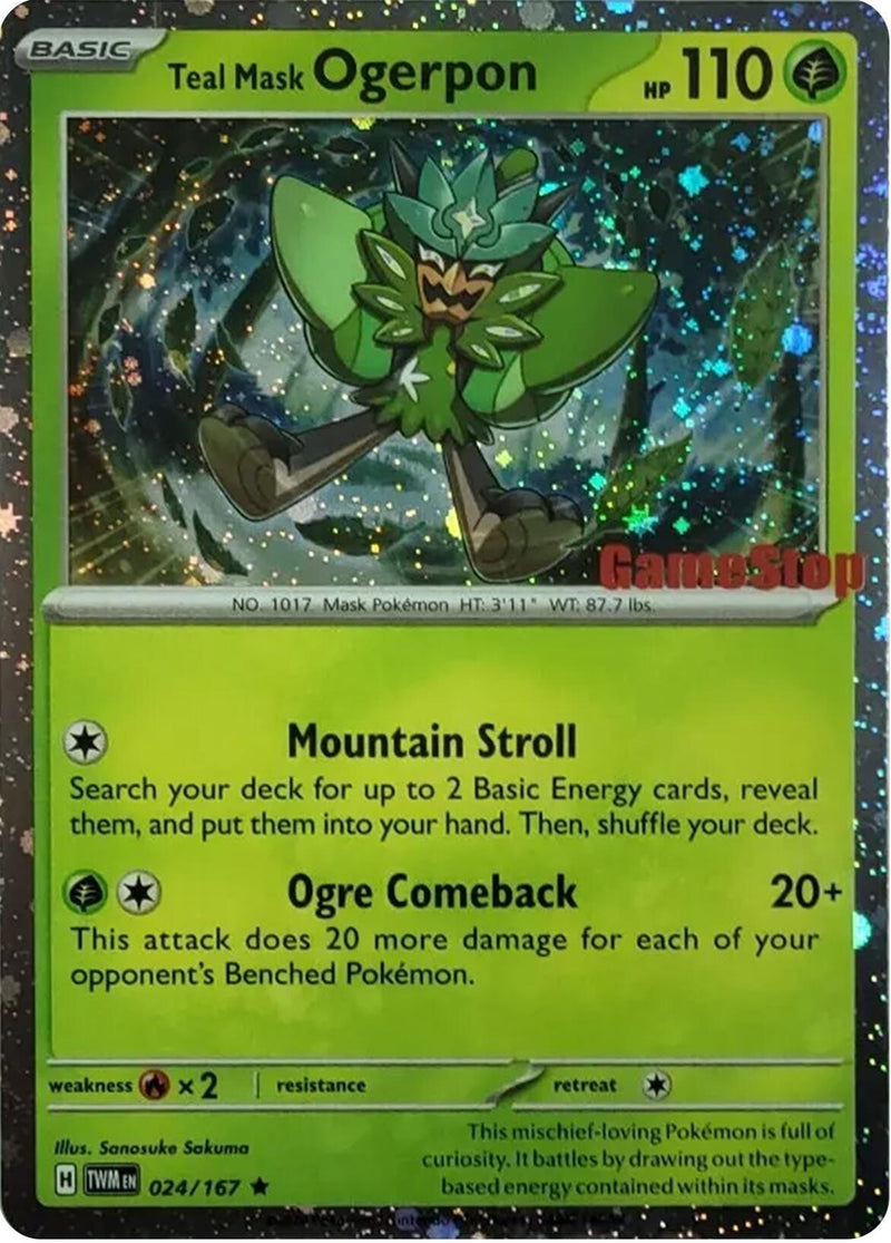 Teal Mask Ogerpon Cosmos Holo Gamestop Exclusive (024/167) [MCAP]