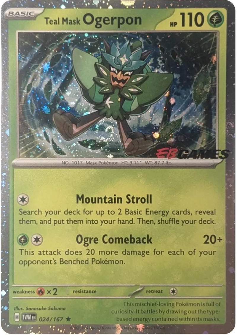 Teal Mask Ogerpon Cosmos Holo EB Games Exclusive (024/167) [MCAP]