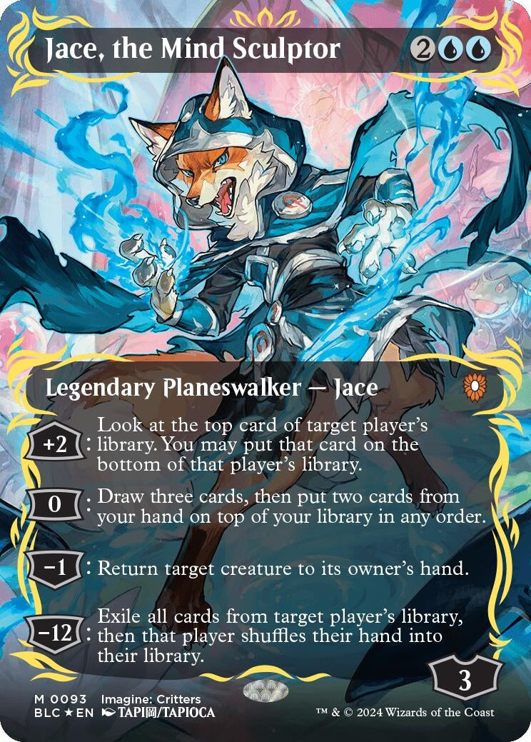 Jace the Mind Sculptor Borderless Raised Foil (93) [BLC]