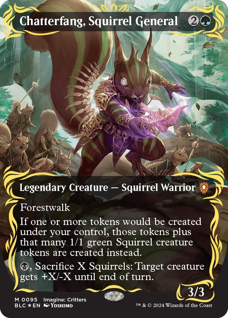 Chatterfang Squirrel General Borderless Raised Foil (95) [BLC]
