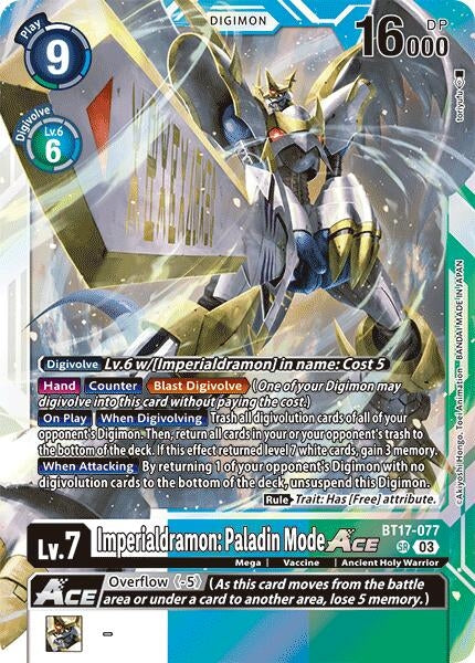 Image for Imperialdramon: Paladin Mode ACE [Secret Crisis]