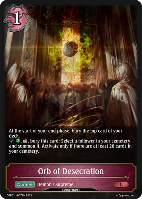 Orb of Desecration (GFB01c-007EN) [GFB01]