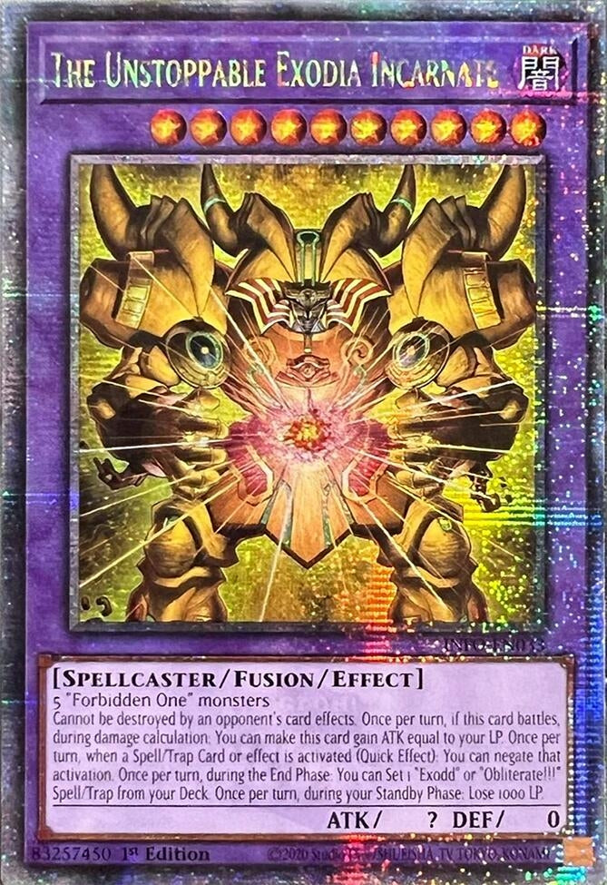 The Unstoppable Exodia Incarnate Quarter Century Secret Rare [INFO]