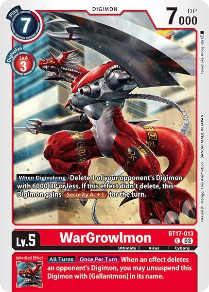 Image for WarGrowlmon [Secret Crisis]