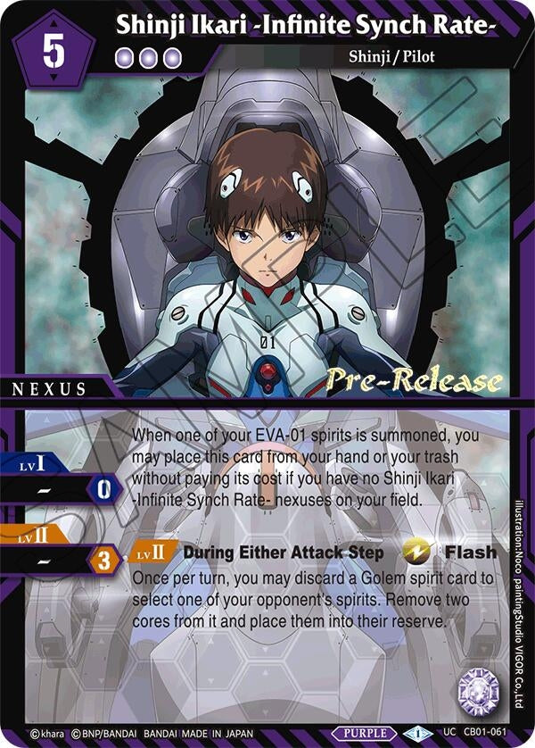 Shinji Ikari Infinite Synch Rate (CB01-061) [CB01 PRE]