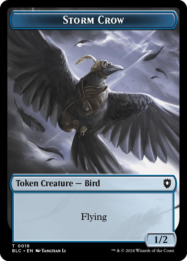 Storm Crow Frog Lizard Double Sided Token (18 // 28) [BLC]