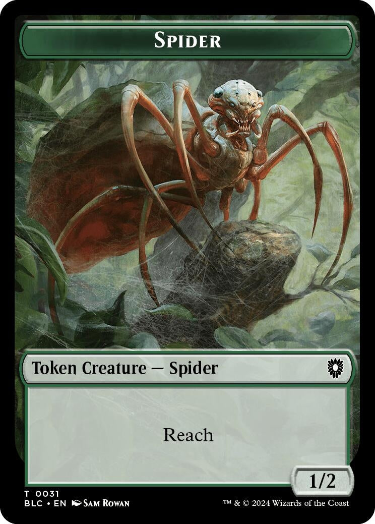Spider Blood Double Sided Token (31 // 36) [BLC]