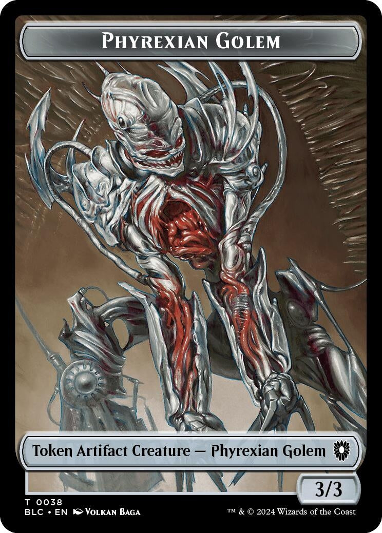 Phyrexian Golem Faerie Double Sided Token (38 // 12) [BLC]