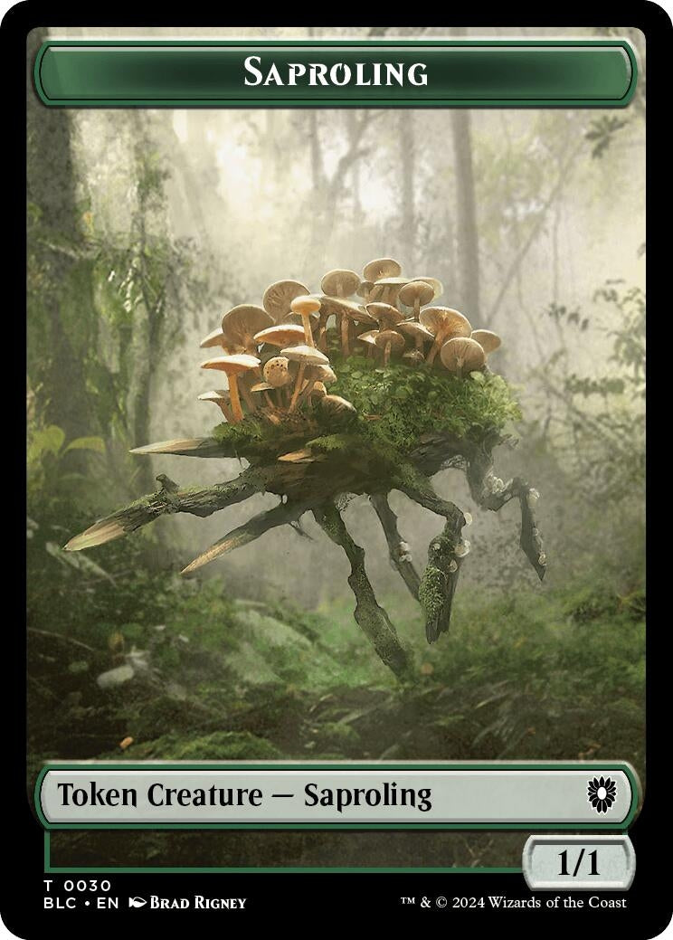Saproling Treasure Double Sided Token (30 // 29) [BLC]