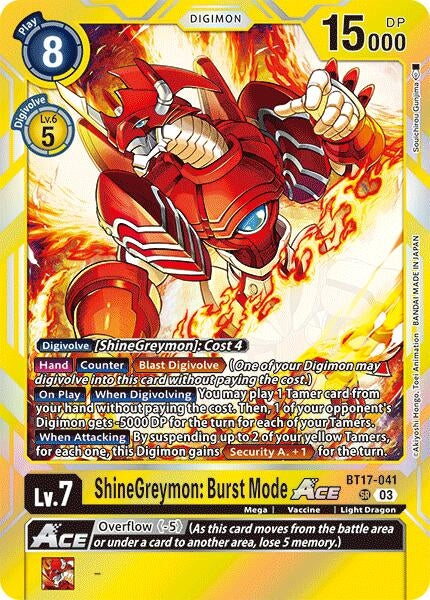 Image for ShineGreymon: Burst Mode ACE [Secret Crisis]