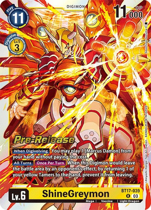 Image for ShineGreymon [Secret Crisis Pre-Release Cards]