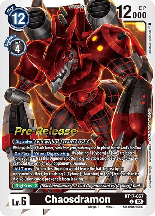 Image for Chaosdramon [Secret Crisis Pre-Release Cards]