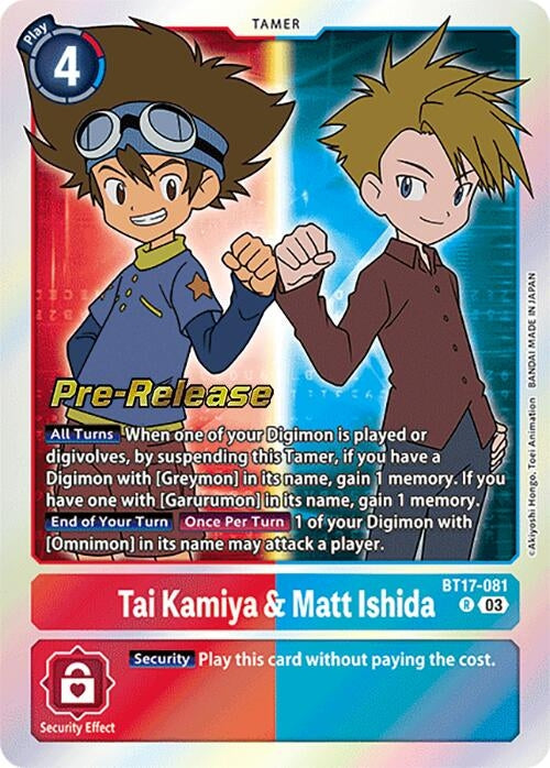 Image for Tai Kamiya & Matt Ishida [Secret Crisis Pre-Release Cards]