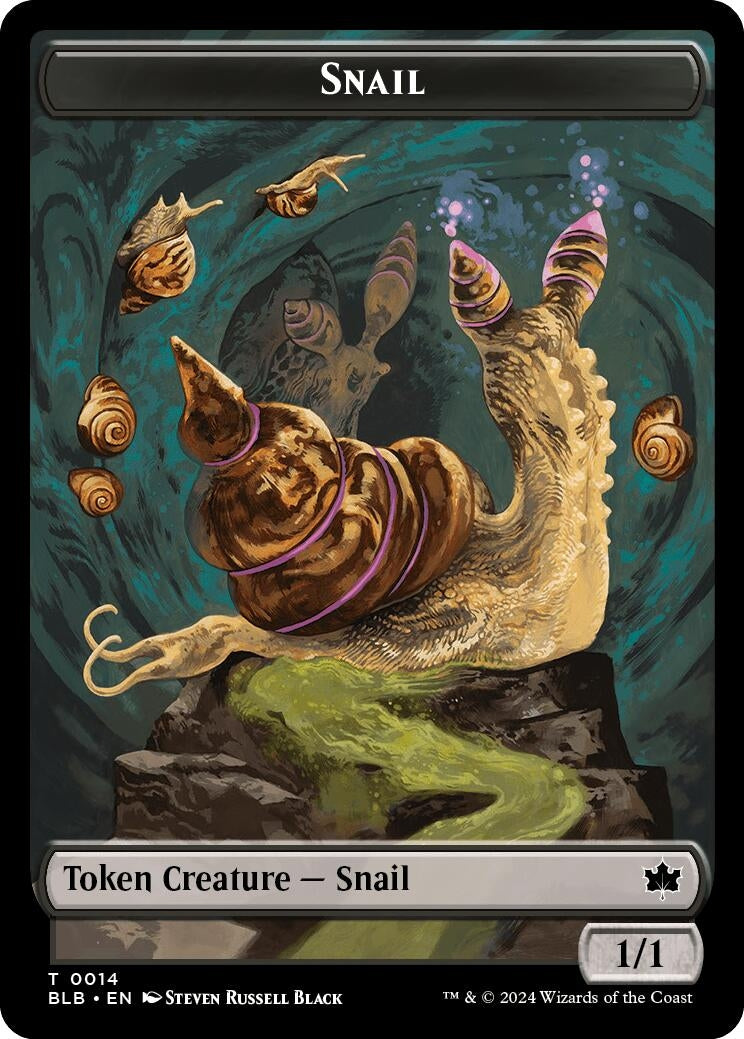 Snail Thundertrap Trainer Double Sided Token (14 // 9) [BLB]