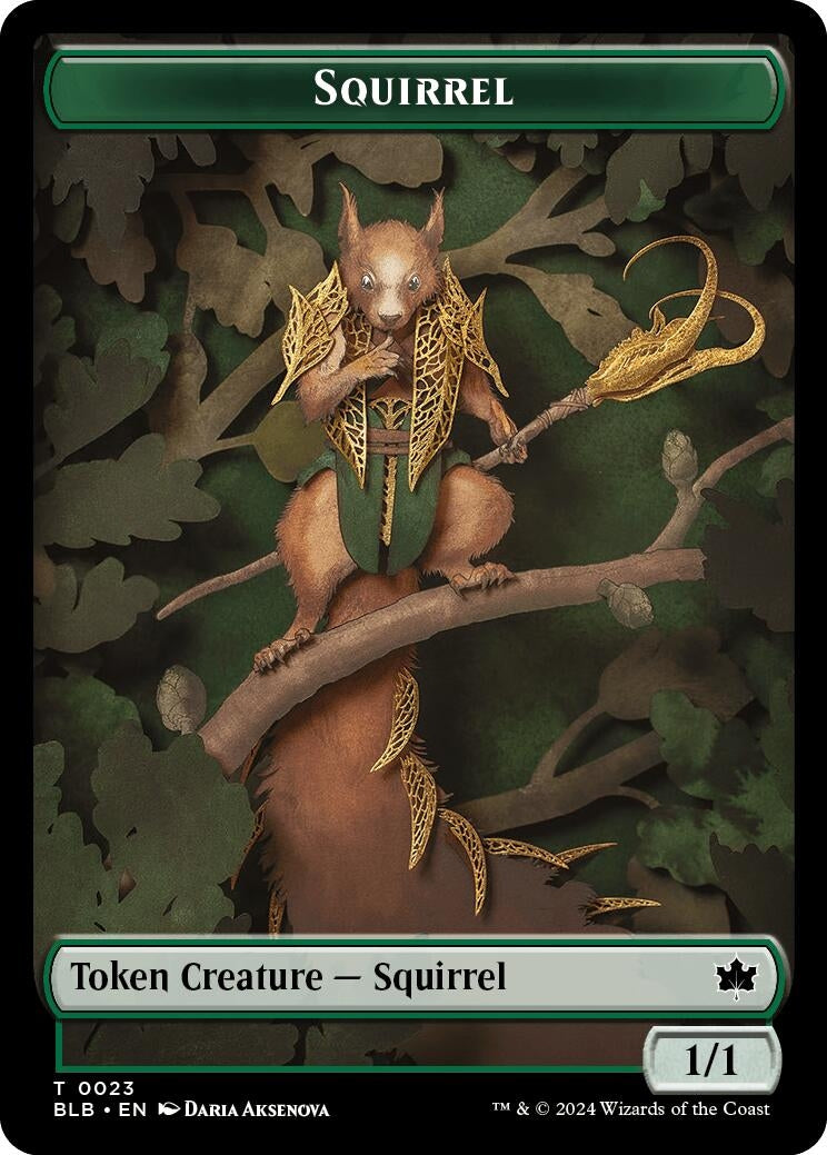 Squirrel Darkstar Augur Double Sided Token (23 // 11) [BLB]