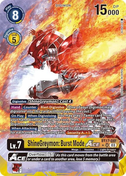 Image for ShineGreymon: Burst Mode ACE (Alternate Art) [Secret Crisis]