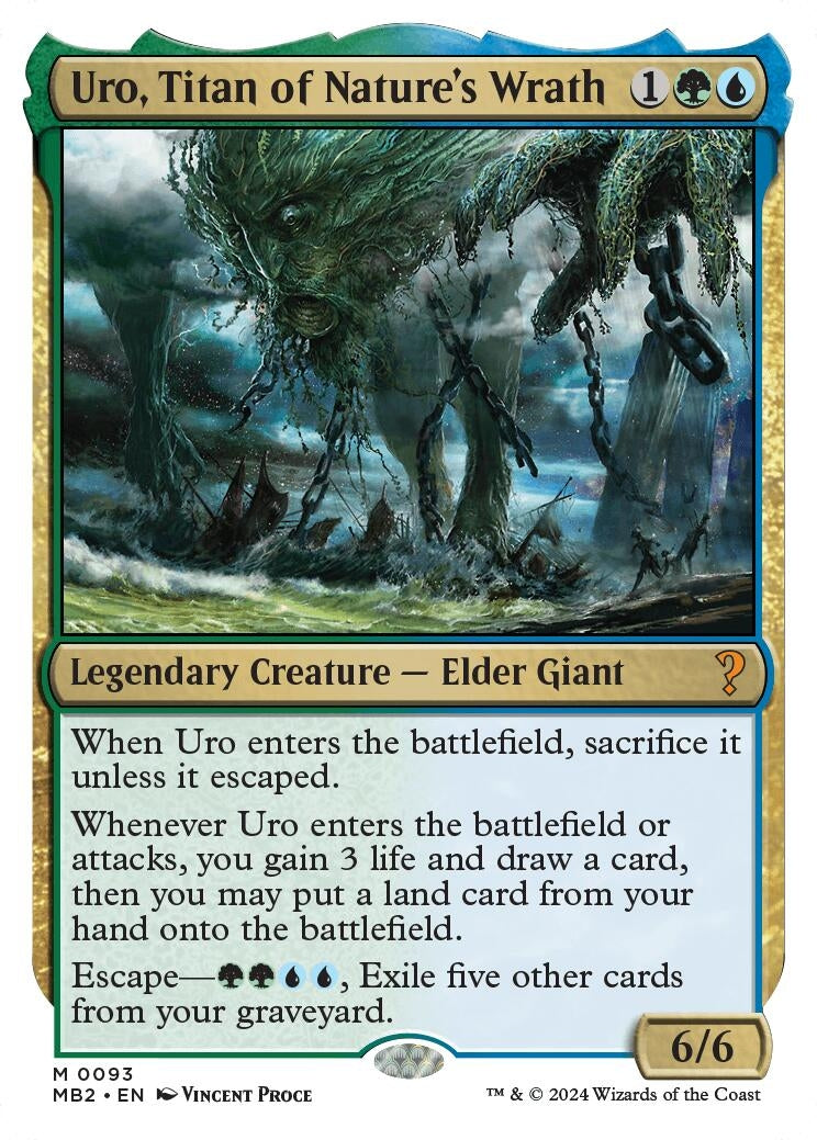 Uro Titan of Natures Wrath White Border (93) [MB2]