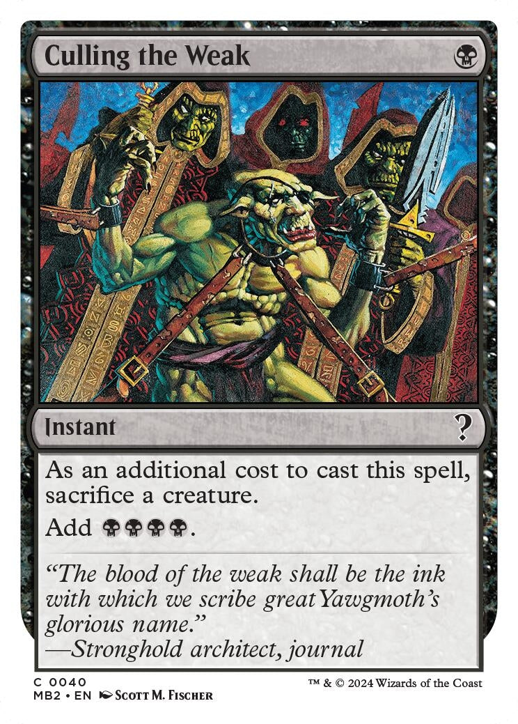 Culling the Weak White Border (40) [MB2]
