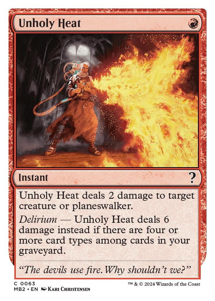Unholy Heat White Border (63) [MB2]