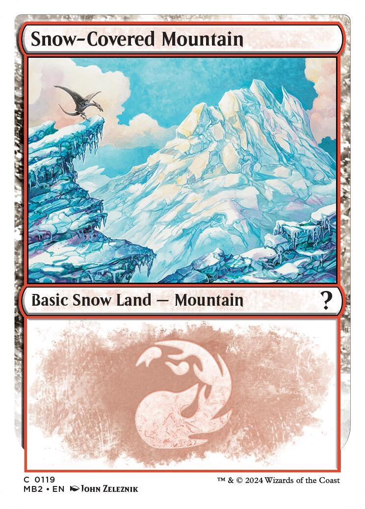 Snow Covered Mountain White Border (119) [MB2]