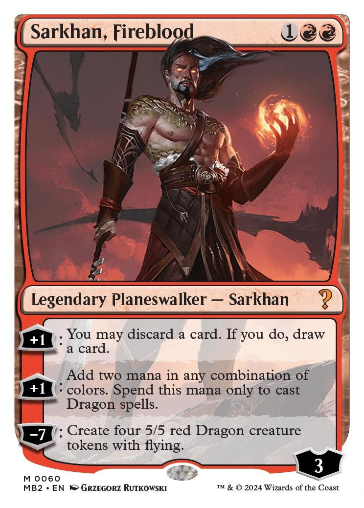 Sarkhan Fireblood White Border (60) [MB2]