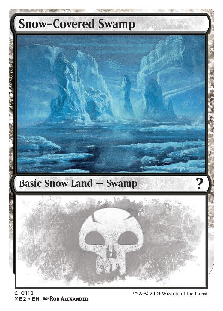 Snow Covered Swamp White Border (118) [MB2]