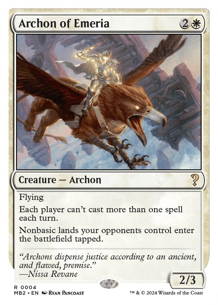 Archon of Emeria White Border (4) [MB2]