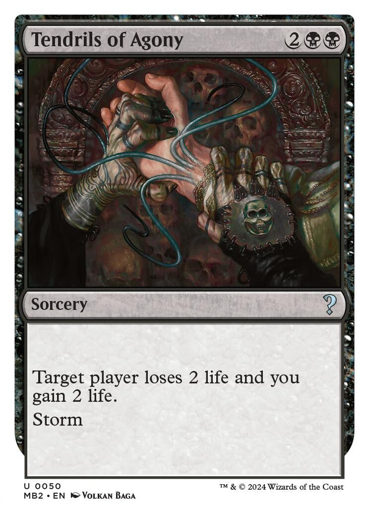 Tendrils of Agony White Border (50) [MB2]