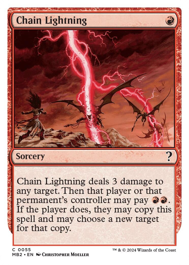 Chain Lightning White Border (55) [MB2]
