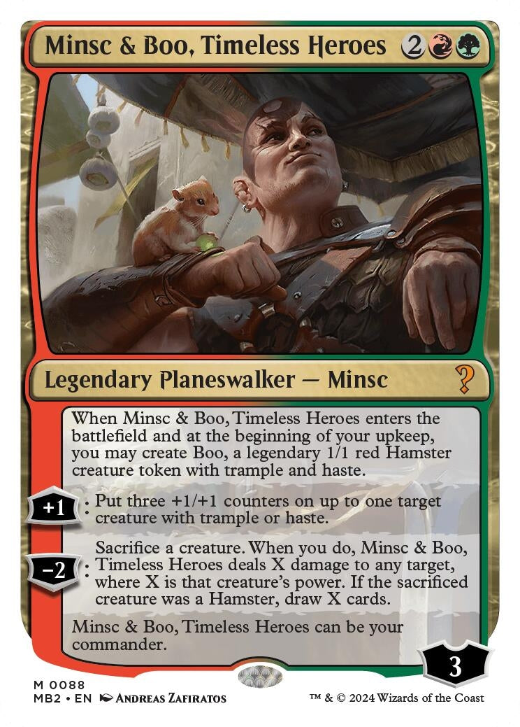 Minsc and Boo Timeless Heroes White Border (88) [MB2]