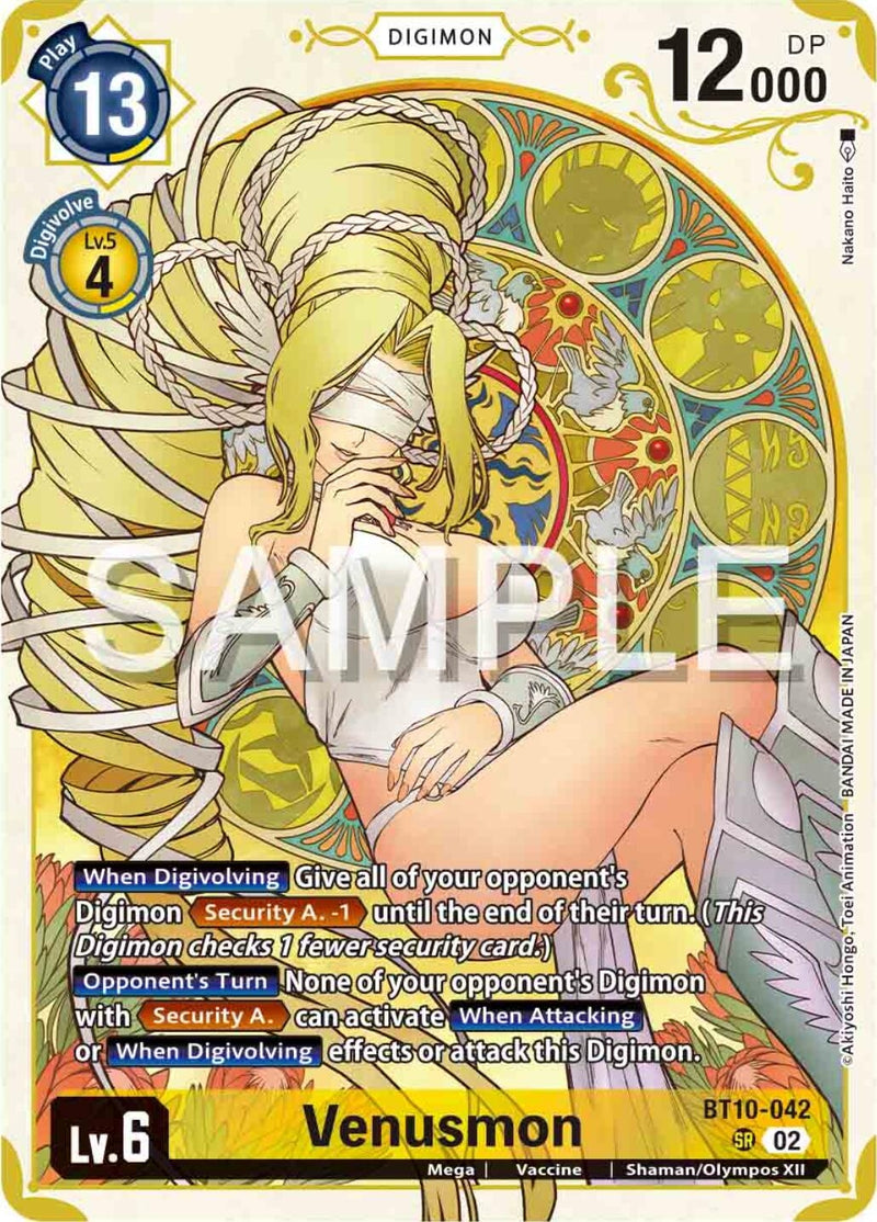 Image for Venusmon (Premium Heroines Set) (BT10-042 SR) (Xros Encounter) (BT-10) - Digimon Card Game