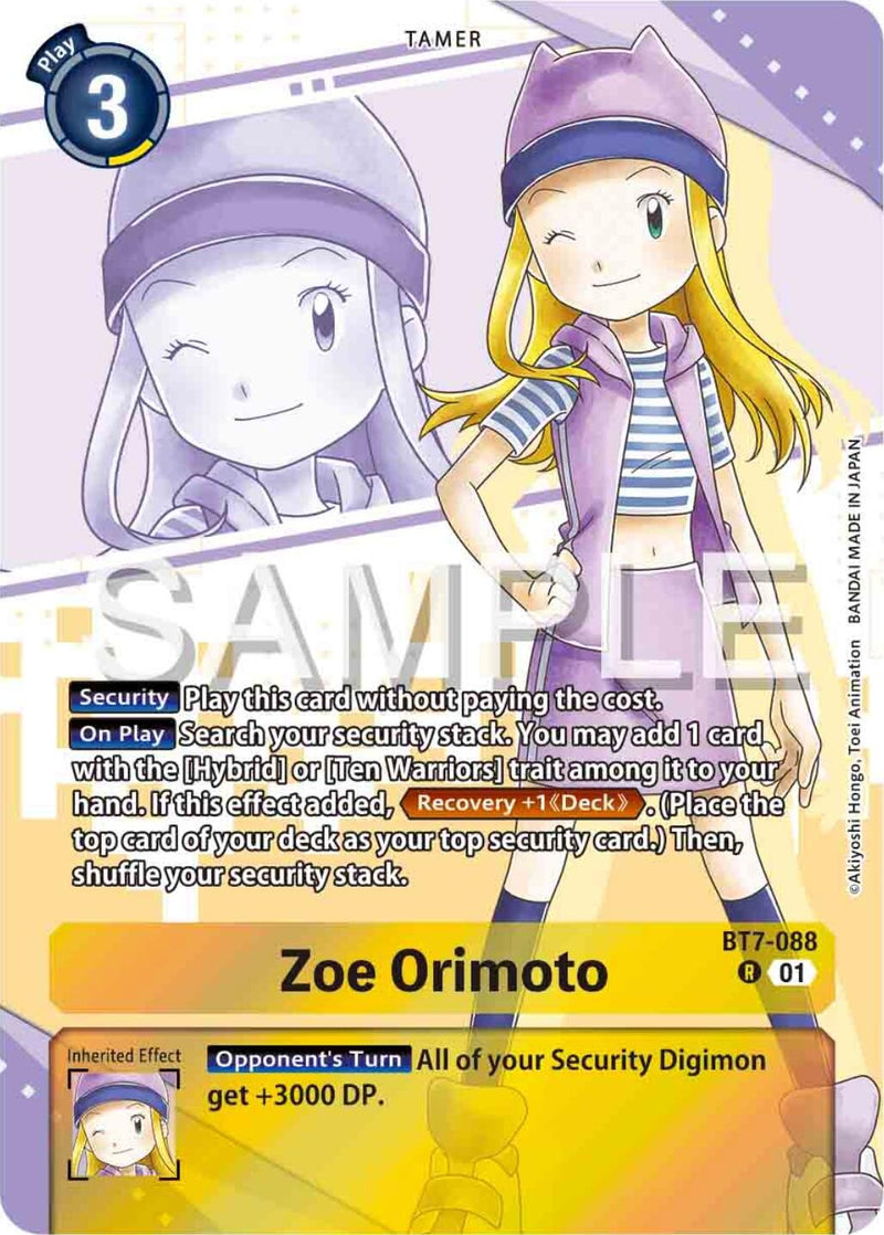 Image for Zoe Orimoto (Premium Heroines Set) (BT7-088 R) (Next Adventure) (BT-07) - Digimon Card Game