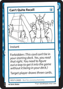 Cant Quite Recall [MB2PC]