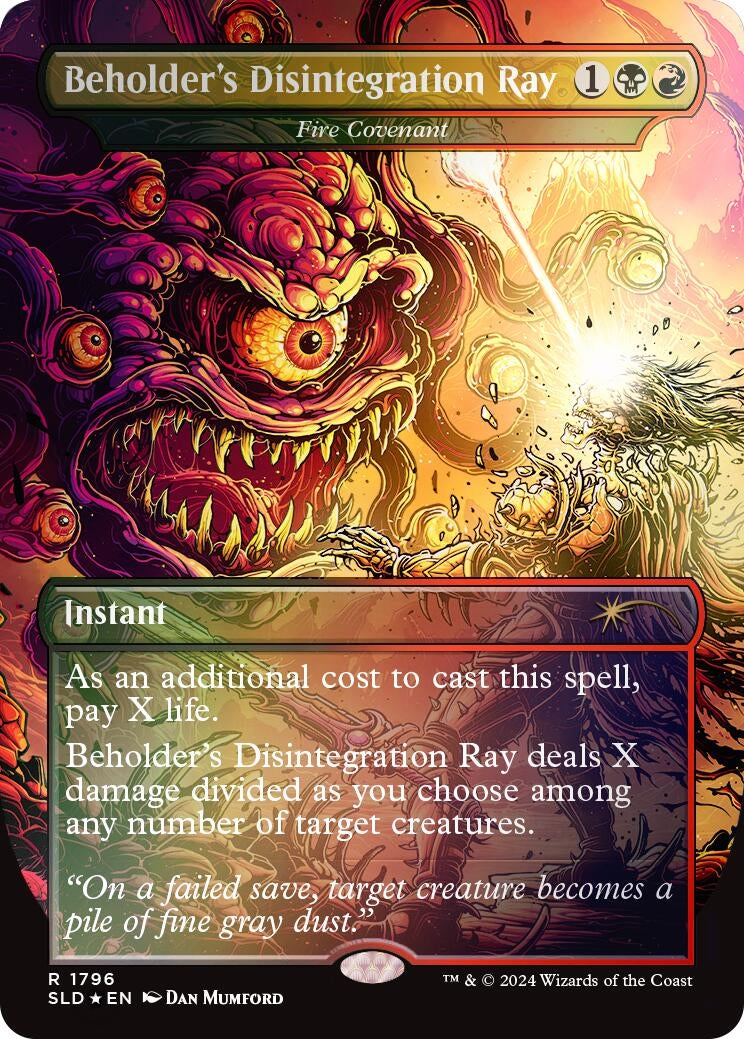 Beholders Disintegration Ray Fire Covenant Rainbow Foil (1796) [SLD]