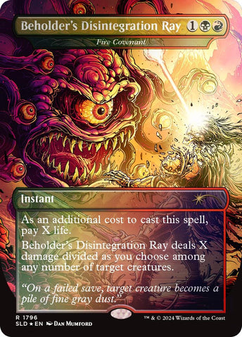 Beholders Disintegration Ray Fire Covenant Rainbow Foil (1796) [SLD]